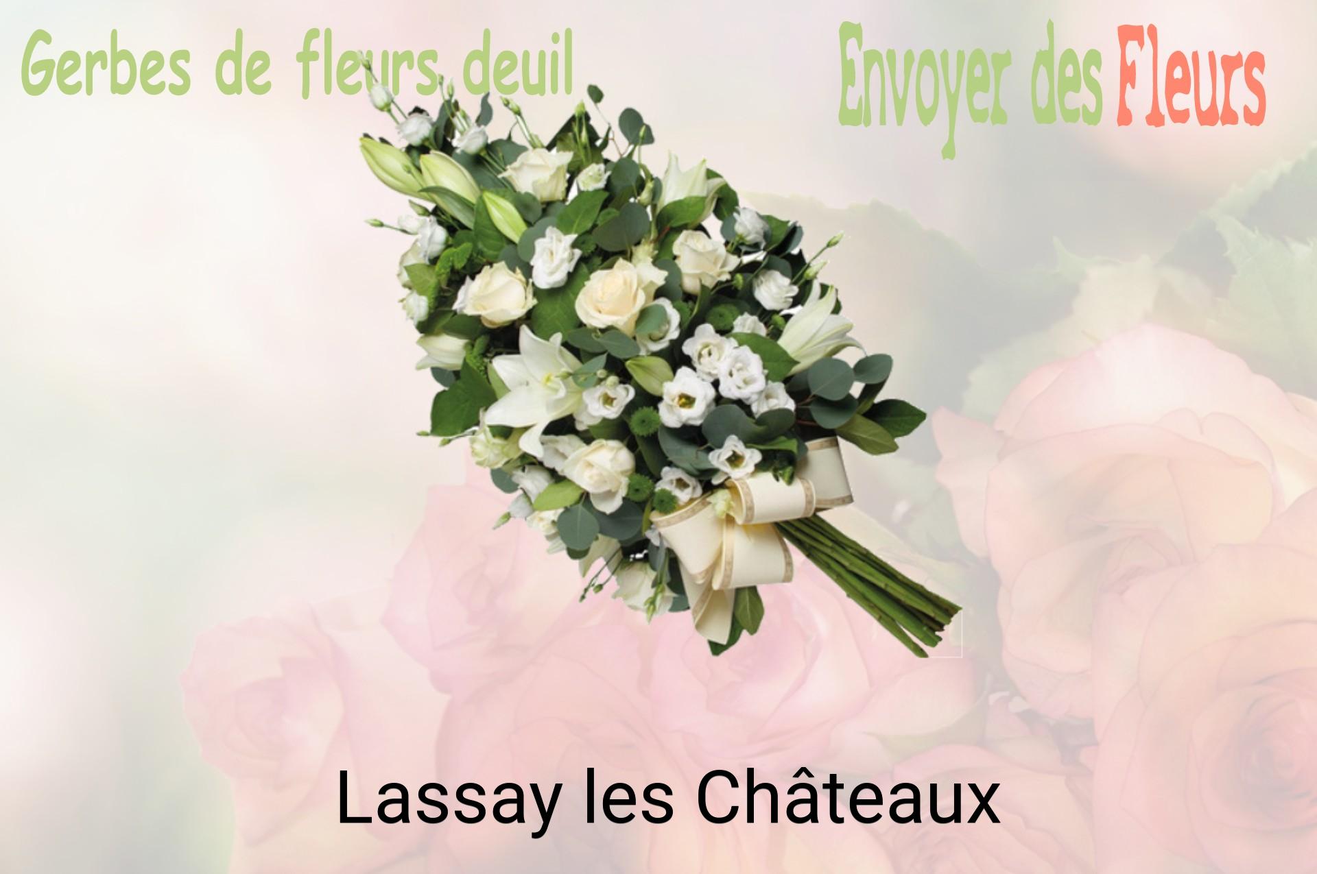 Gerbe de fleurs de deuil livrée à Lassay-les-Châteaux